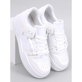 Clavell Sneakers bianche con suola alta bianca 1