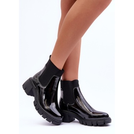 Stivaletti Chelsea Donna Laccato Nero Cirie 2