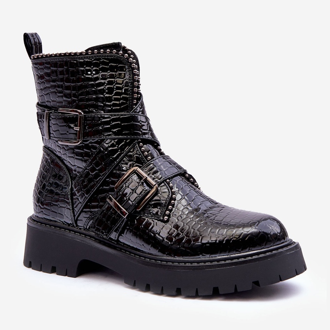 Stivali Serpenti Da Donna Con Strisce Neri Leora nero 1