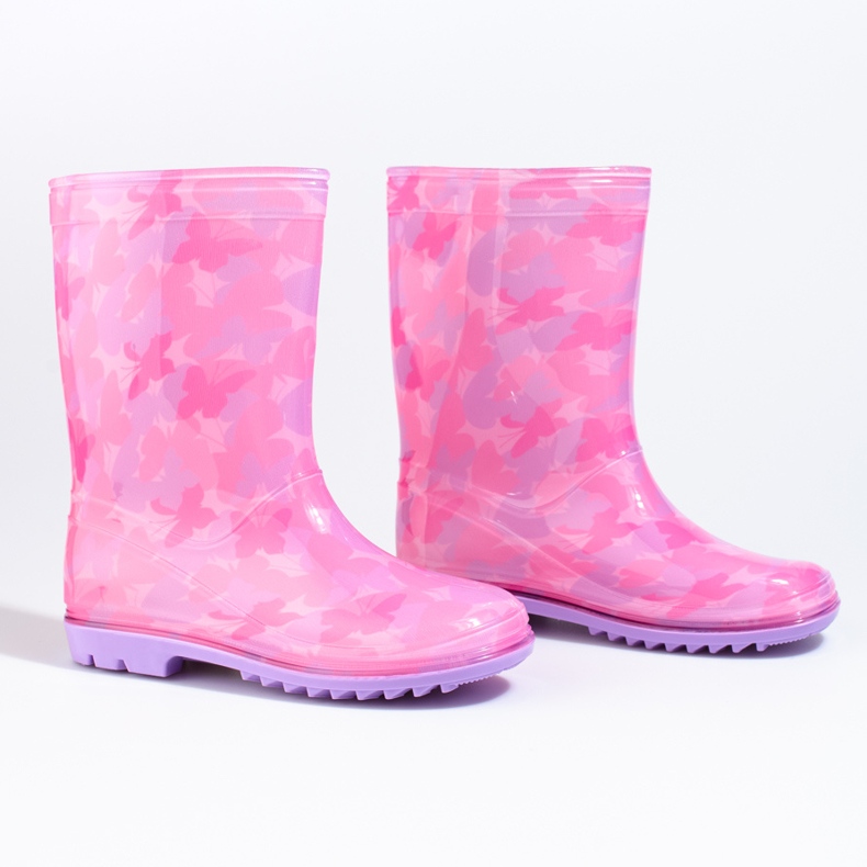 Stivali da pioggia Shelovet rosa da bambina 1