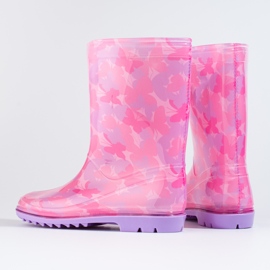 Stivali da pioggia Shelovet rosa da bambina 2