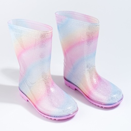 Stivali da pioggia Shelovet multicolori da bambina multicolore 1