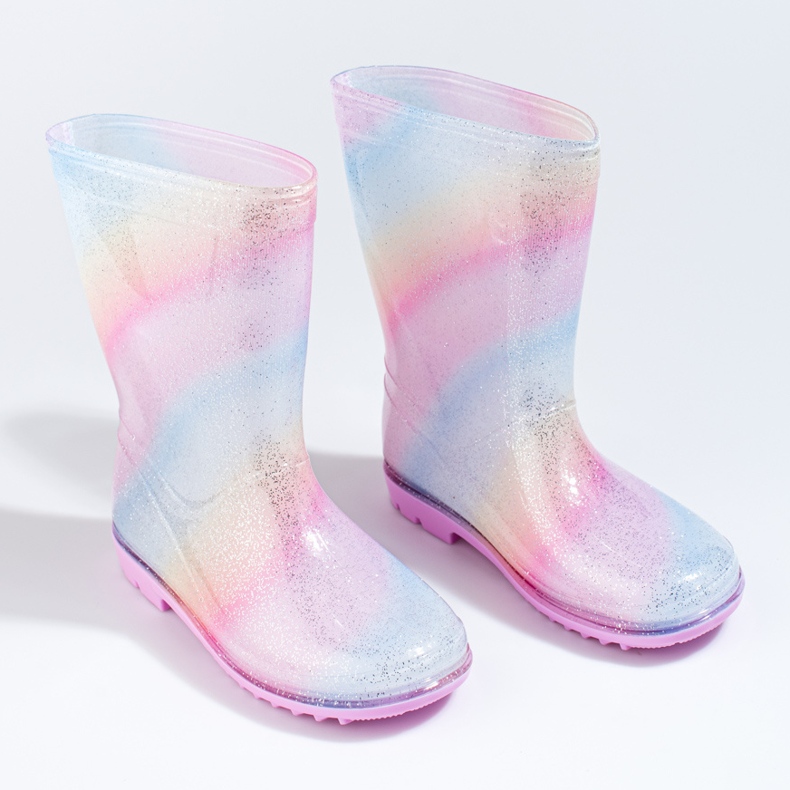Stivali da pioggia Shelovet multicolori da bambina multicolore 1