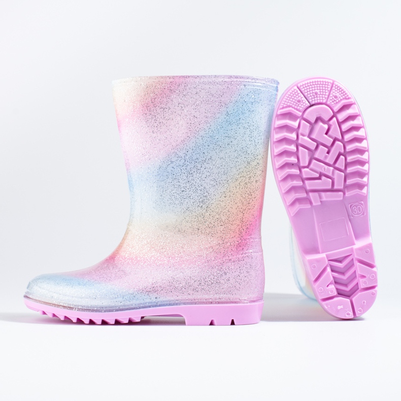 Stivali da pioggia Shelovet multicolori da bambina multicolore 2