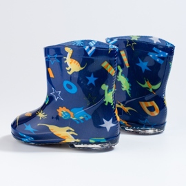 Stivali da pioggia dinosauro Shelovet blu navy per ragazzi 2