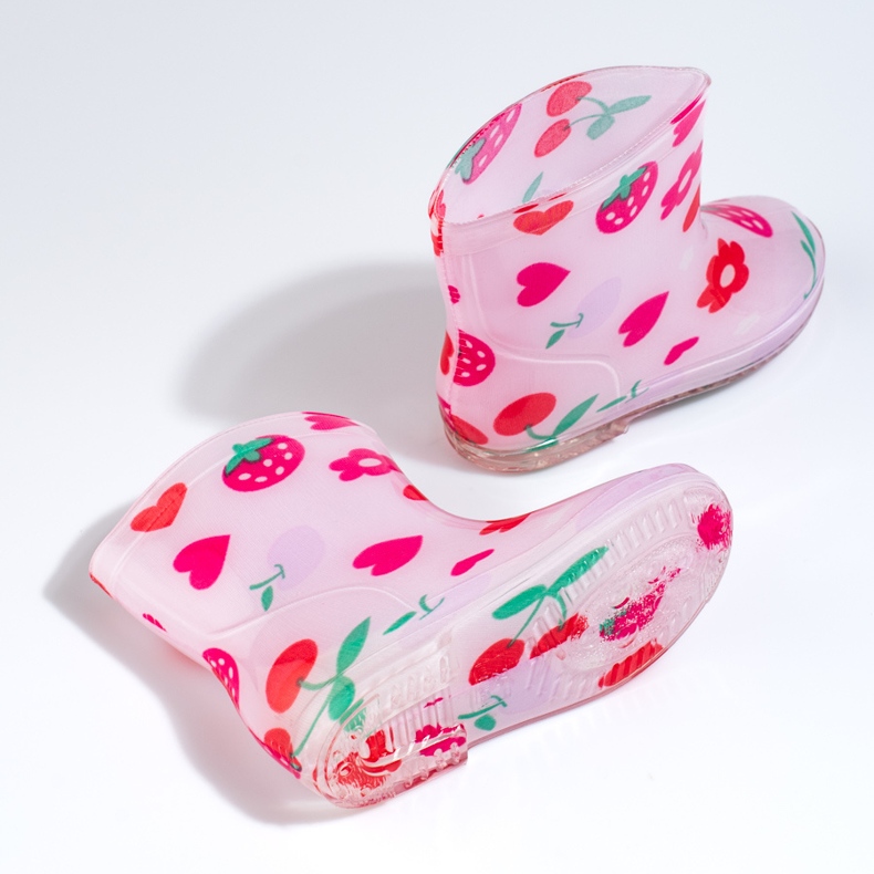 Wellington alla frutta Shelovet rosa da bambina 2