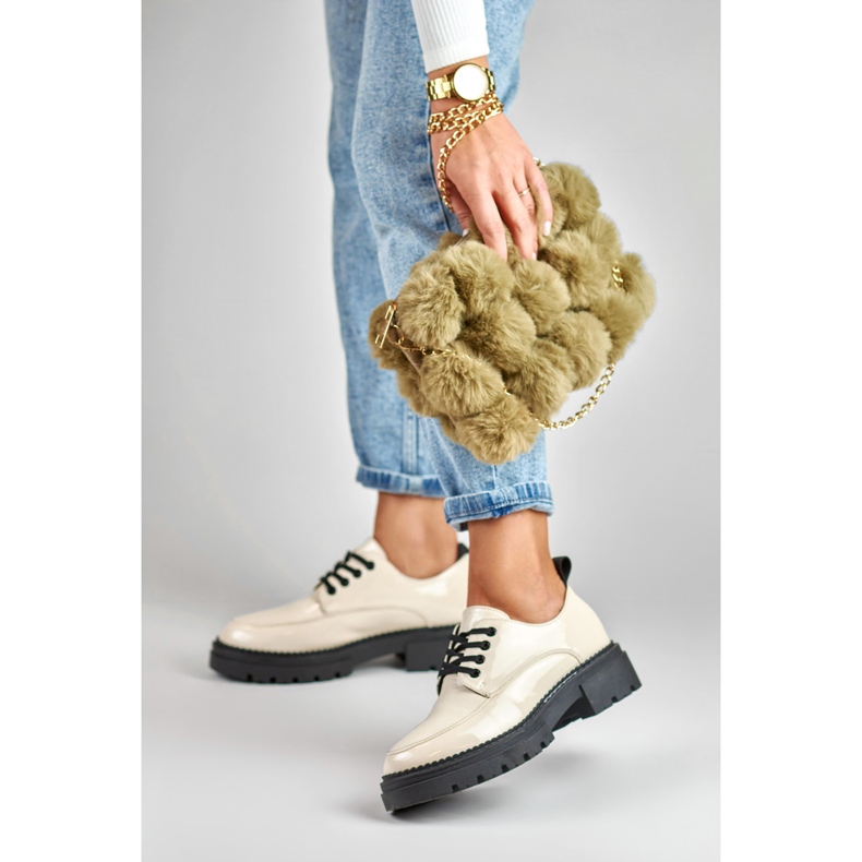 La.Fi Scarpe stringate laccate beige 2