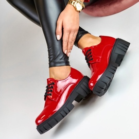 La.Fi Scarpe stringate rosse laccate rosso 1