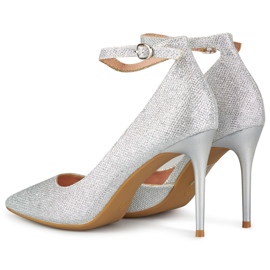 Spille in argento lucido allacciate alla caviglia d'argento 1