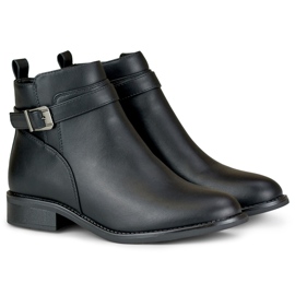 Stivali da donna eleganti neri con suola piatta nero 1