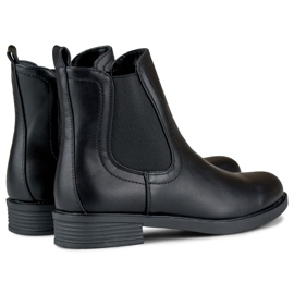 Classici stivaletti Chelsea neri da donna realizzati in ecopelle nero 1