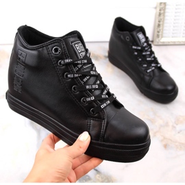 Sneakers nere da donna con zeppa Big Star EE274127 nero 2