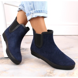 Stivali da pioggia stivali slip-on impermeabili Stivali Jodhpur blu navy Potocki RB36063 1