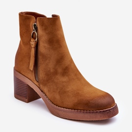 Stivali Classici da Donna in Pelle Scamosciata Marrone Limoso 1