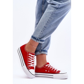 FB3 Sneakers classiche basse con plateau Rosse Jazlyn rosso 2