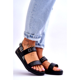 Sandali piatti da donna Big Star LL274938 neri nero 4