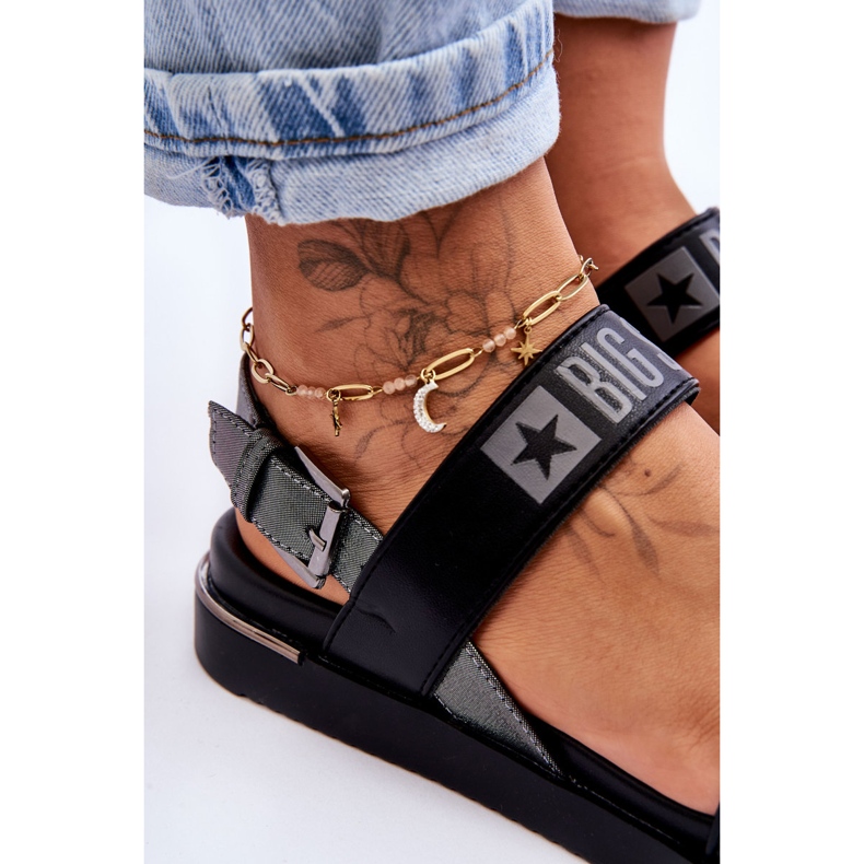 Sandali piatti da donna Big Star LL274938 neri nero 3