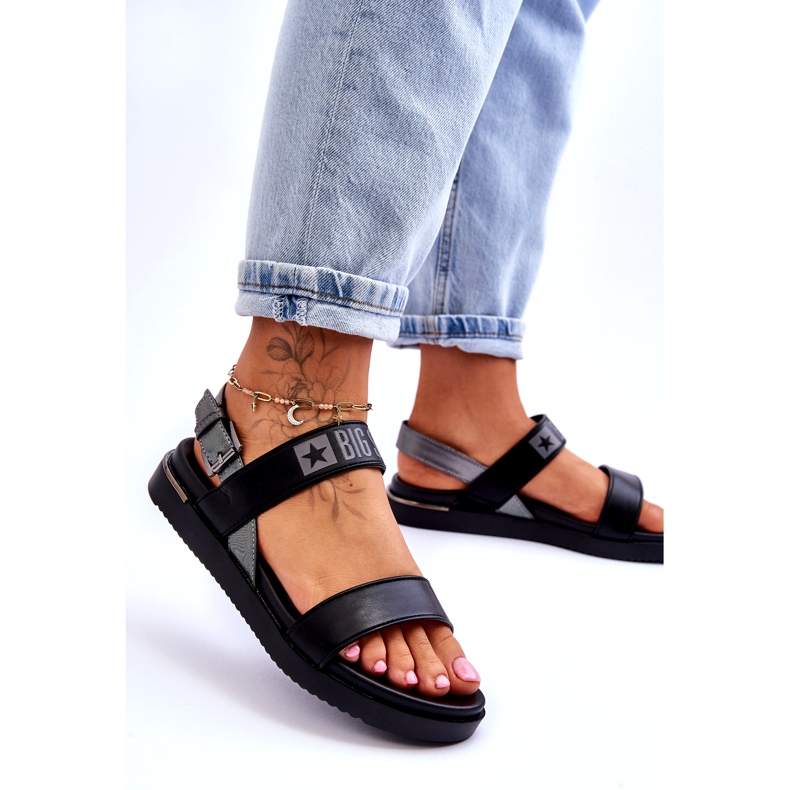Sandali piatti da donna Big Star LL274938 neri nero 1