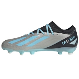 Scarpe da calcio Adidas X Crazyfast Messi.3 Fg M IE4078 d'argento sfumature di grigio 1