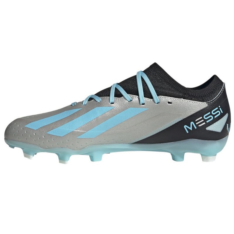 Scarpe da calcio Adidas X Crazyfast Messi.3 Fg M IE4078 d'argento sfumature di grigio 1