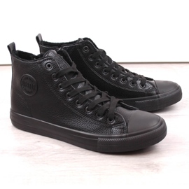 Sneakers alte da uomo isolate nere Big Star MM174012 nero 1