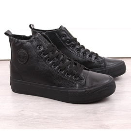 Sneakers alte da uomo sulla piattaforma isolata nera Big Star MM174065 nero 1