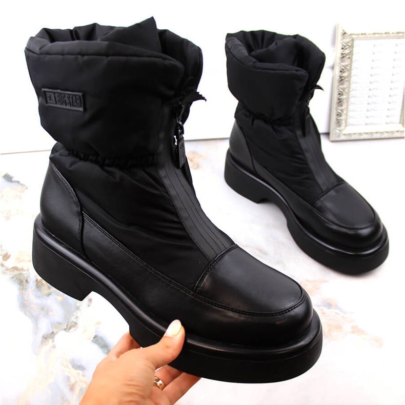 Stivali da donna con cerniera isolata nera Big Star MM274591 nero 1