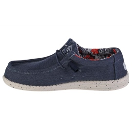 Hey Dude Ehi amico Wally Stretch Canvas M 40022-425 scarpe blu 1