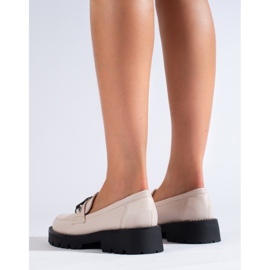 BM Mocassini da donna su suola spessa Shelovet beige 1