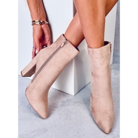 Stivali con tacco color kaki Rivers beige 1
