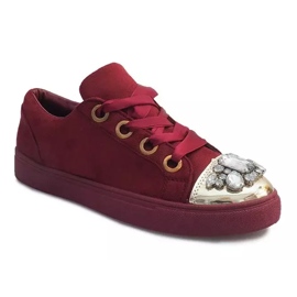Sneakers riccamente decorate 6192 Rosse rosso 1