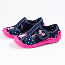 Pantofole blu navy e rosa per ragazze di Shelovet 1