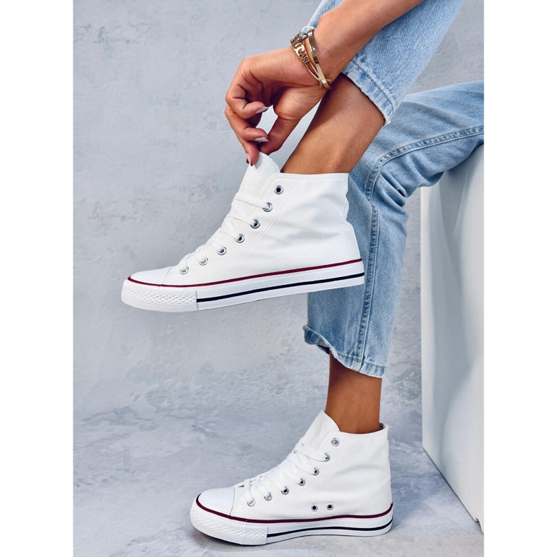 Sneakers in tela Jude White alla caviglia bianca 2