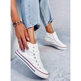 Sneakers in tela Jude White alla caviglia bianca 1