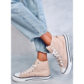 Sneakers in tela per la caviglia Jude Khaki beige 1