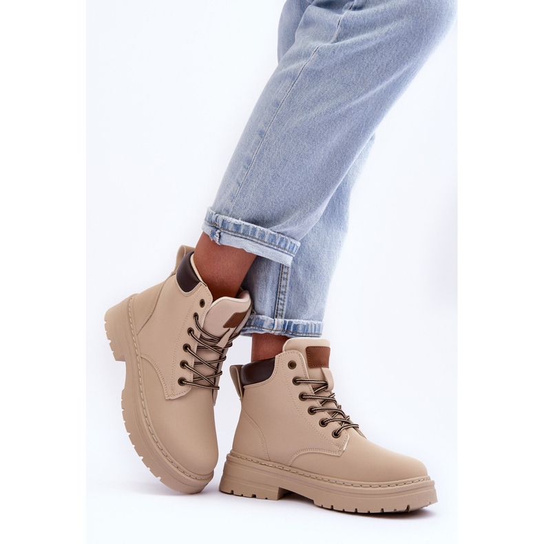 Stivali Trapper da donna Corbin beige chiaro caldo 2