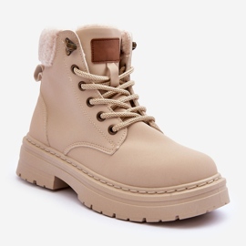 Stivali Da Donna Con Montone Jette Beige Chiaro 1