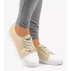 Sneakers classiche beige QW8371-3 2
