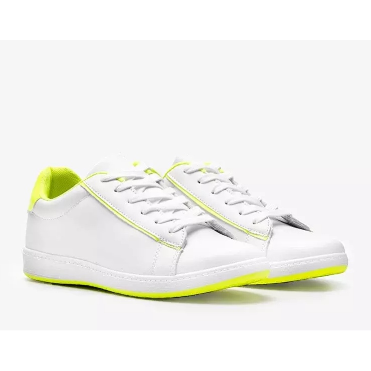 Neon Yellow Carol sneakers bianche da donna bianca 2
