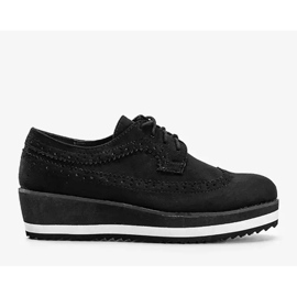 Scarpe in camoscio nero su suola alta Camryn 1