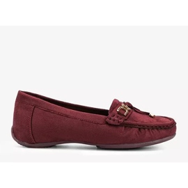 Mocassini marroni Darren rosso 1