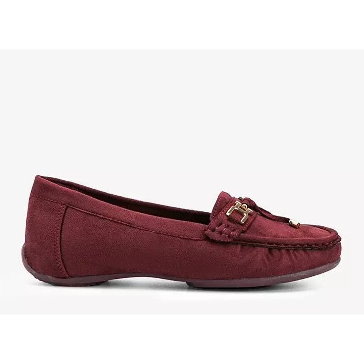 Mocassini marroni Darren rosso 1