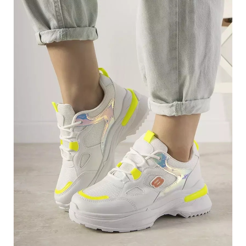 Sneakers bianche con inserti olografici Going bianco 1
