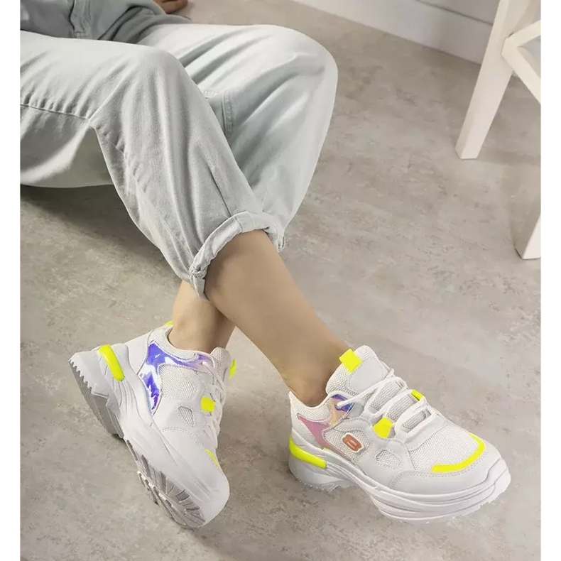 Sneakers bianche con inserti olografici Going bianco 2