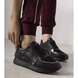 Sneakers sportive nere con motivo Festival traforato nero 2