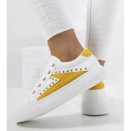 Sneakers bianche e gialle dell'Udinesi bianca giallo 2