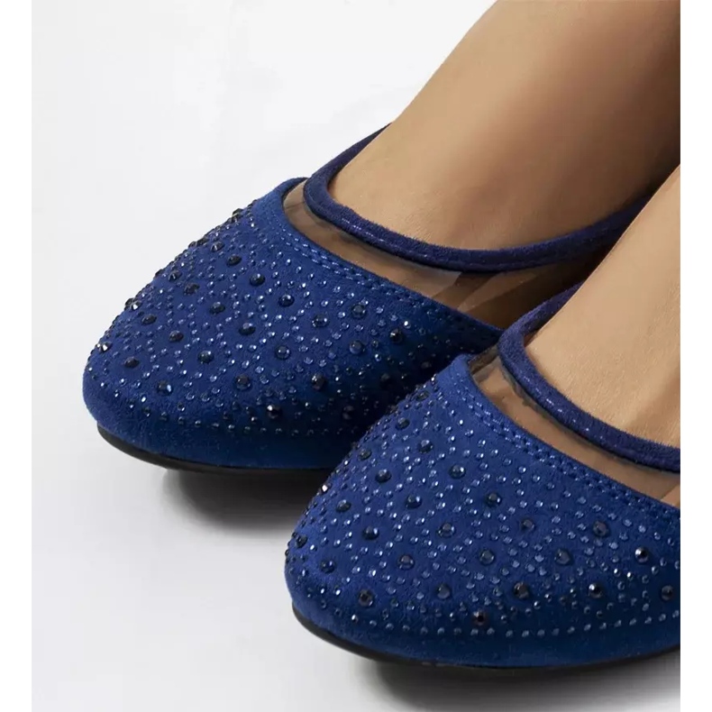 Ballerine Marx semitrasparenti blu navy 2