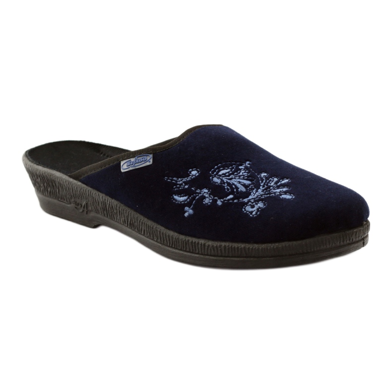 Pantofole da donna con ricamo Befado 219d426 blu blu navy 1