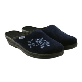 Pantofole da donna con ricamo Befado 219d426 blu blu navy 4
