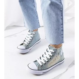 Sneaker in denim Oliveira blu 1